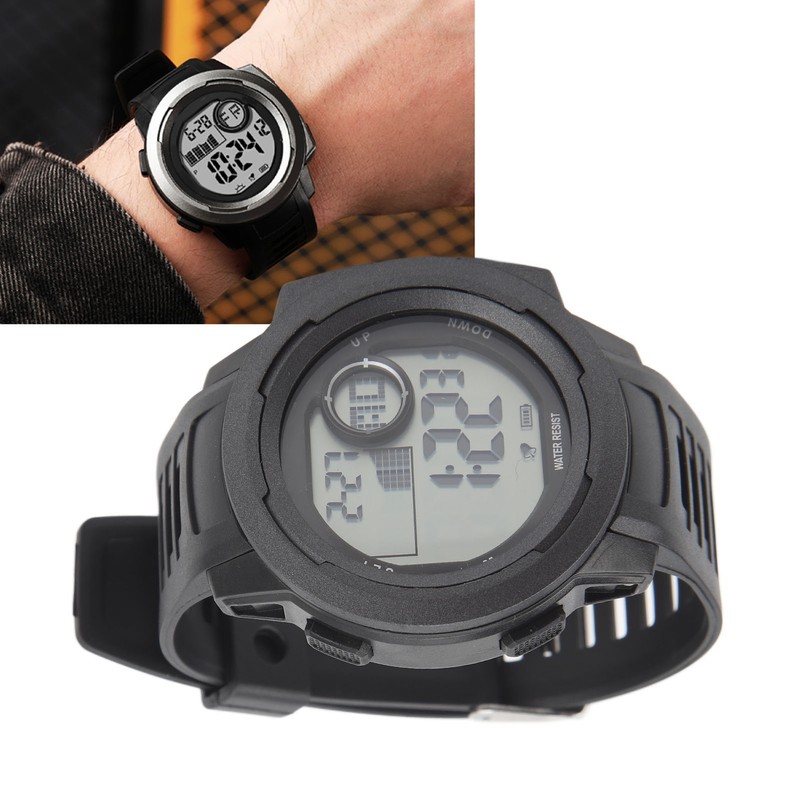 Men Digital Sports Watch Outdoor Sports Electronic Watch Shock Resistant
