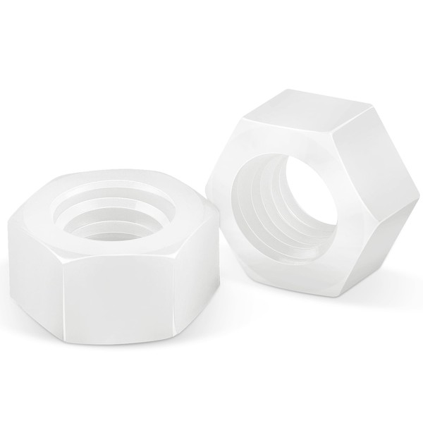 Jeboler Plastic Nuts M5 (Pack of 25), DIN934 Nylon Hex