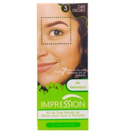 Kit Henna Tinte Híbrido Cejas y Pestañas Tipo Microblading Semipermanente Brow Lash Diseño de la India (Café Oscuro)