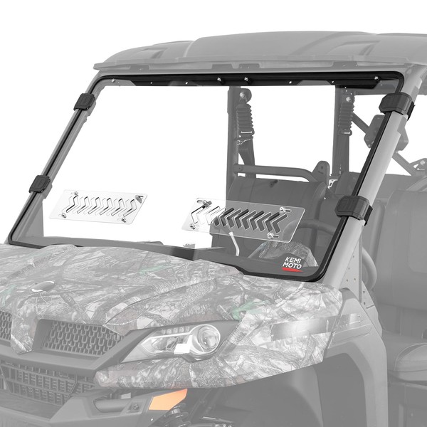 KEMIMOTO 2-IN-1 Vented Windshield Compatible with CFMOTO UFORCE 1000/1000XL 2019-2025,