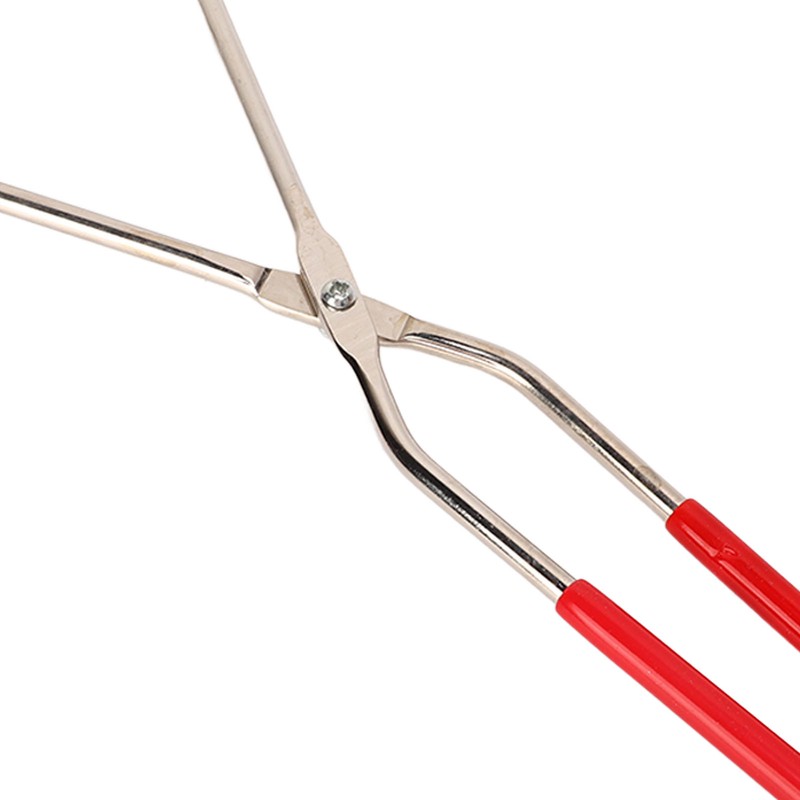 2pcs Dipping Tongs Red Handle Stainless Steel Easy Cleaning Stable