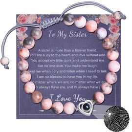 Sahoottie 100 Languages I Love You Bracelet for Sister Sister Bracelet Sister Gifts Sister Birthday Gifts Presents for Sister Stone Bracelet Sister Bracelet Jewellery