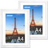 FIXSMITH A4 Picture Frame Set of 2, White Photo Frame