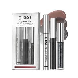 Peel Off Lip Liner Stain Tattoo, Jelly Hydrating Lip Gloss, Shiny Glitter Sparkly Glossy Lip, Tattoo Nude Lip Liner and Lip Gloss Combo, 3 in 1 Lip Makeup Set (#6, 3Packs)