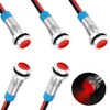 smseace 5Pack 1/4''(6mm) AC/DC12-24V LED Indicator Light Waterproof IP65 24