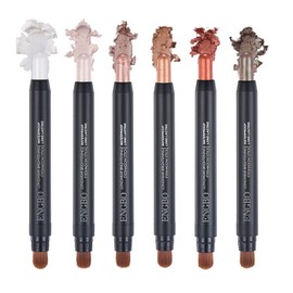 RoseFlower 6Pcs Metallic Cream Eye Shadow Pencil Eyeliner Crayon Set Brown Neutral Eyeshadow Stick Set, Cream Eye Shadow Pencil Makeup, Shimmer Eye Pencil,Brightener Highlighter Eyeliner Crayon