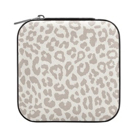 SUABO Leopard Jewelry Box Necklace Ring Storage Organizer Mini Jewelry case Earrings Leather Jewelry Travel Organizer for Women Girls Girlfriend Wife Gift