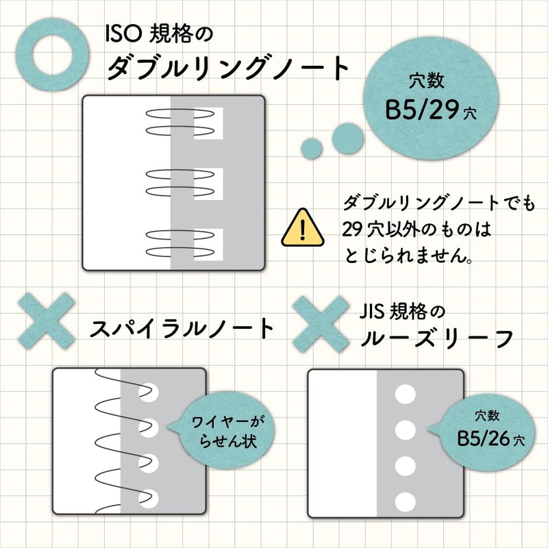 Lihit Lab N1851-1 Ring Notebook, Storage Notebook, Semi B5, Clear