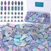 LITMIND Iridescent Stained Glass Mosaic Tiles for Crafts, 240 Pieces