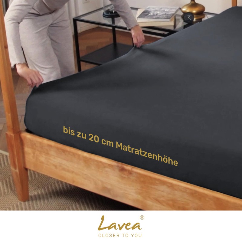 Lavea Jersey Fitted Sheet, Maya Series, 100% Cotton, High-Quality Workmanship,