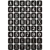 Letters Tattoo Stencil Numbers Tattoo Template 48 Stencil on a