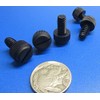 Nylon Knurled Slotted Head Thumb Screws Black 1/4-20 Thread x
