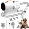 AIRROBO PG100 Pet Grooming Vacuum with 5 Grooming Tools, 12000Pa