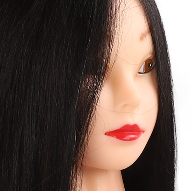 55cm Hair Mannequin Head Hair Stying Training Large Ears Mixed