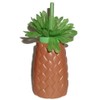 Luau Pineapple Sipper Bottles / Cups with Straws, 20 Oz.
