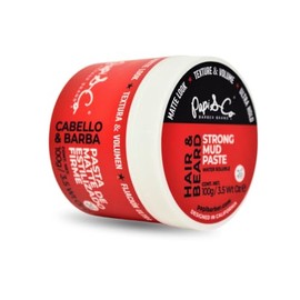 Papi & Co Strong Mud Cabello y Barba, Pasta Matte De Estilizado Firme 100gr