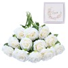 LVEFIT Artificial Rose Flower Ivory Flowers Ivory Roses White Roses