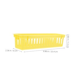 Operitacx Storage Baskets in the Classroom, Small Plastic Organiser Basket, Colourful Storage Container, Colouring Pencil Container for Paper, Desk, Shelf, Home