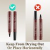 Eyebrow Contouring Pen, Waterproof Microblading Eyebrow Pencil with 4-Prong Micro-Fork-Tip