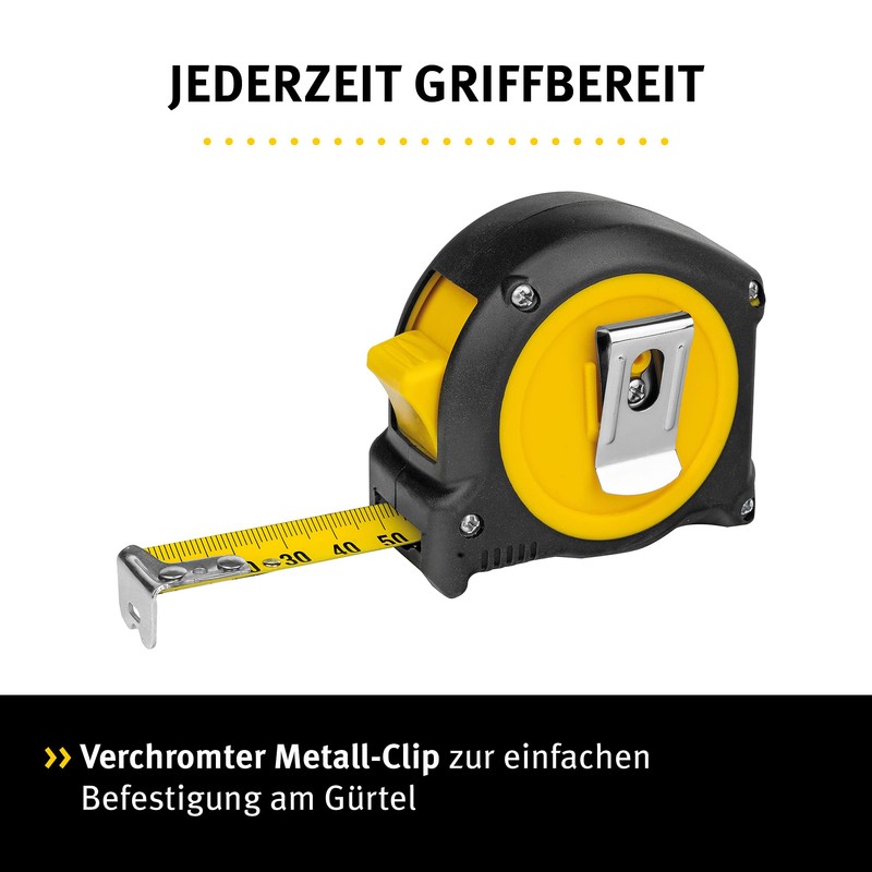 Stabila Pocket Tape Measure BM 100 5M Metric Scale Tape