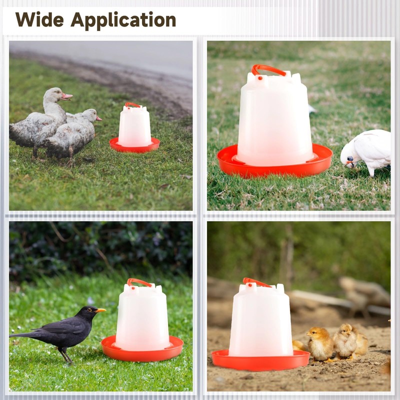 Chick Feeder and Waterer Set, 1.5 L Poultry Drinkers &