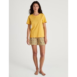 CALIDA Favourites Women's 100% Cotton Shorts, Ray Flower Yellow, 12-14