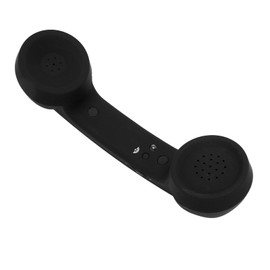 Wireless Retro Telephone Handset, Wire Radiation Safe Handset Receiver Headphones, Classic Vintage Wireless Bluetooth Telephone Handset Receiver Headphones for Home (Black)