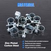Glarks 120Pcs 10 Size Mini Fuel Injection Style Hose Clamp