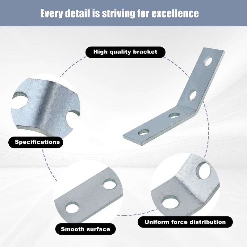 CNQLIS 10 Pcs 45 Degree Angle Bracket Fitting for 1-5/8