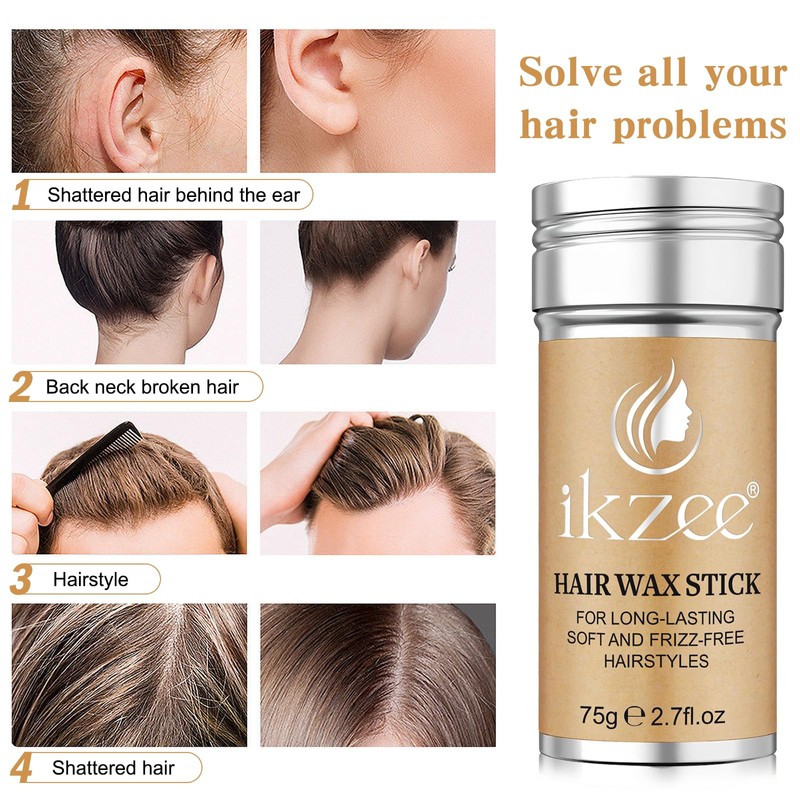 Hair Wax Stick, Wax Wigs Edge Control Slick, Non-Greasy Styling
