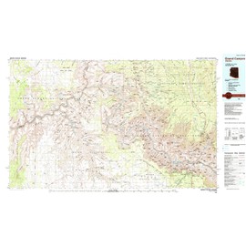 YellowMaps Grand Canyon AZ topo map, 1:100000 Scale, 30 X 60 Minute, Historical, 1984, Updated 1984, 24.1 x 42.1 in - Polypropylene