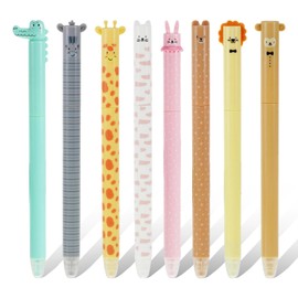 YUFFQOPC 1 Set of 8 Erasable Gel Pens Erasable Pen with Erasable Ink Ball End Temperature Sensitive Erasable Gel Pen Tip Diameter 0.7mm