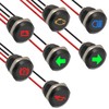 7 Pack 12mm Waterproof LED Indicator Light Small | 1/2"