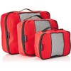 TravelWise Luggage Packing Organization Cubes 3 Pack, Red