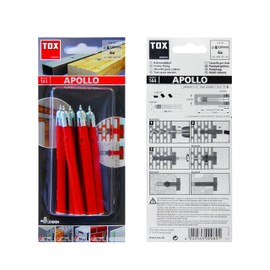 TOX General-Purpose Rahmendübel Apollo 8 x 100 mm, 6 pcs with 6 Screws and Dowels, 049701141