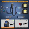 Nilight 2PCS 42W LED Flush Mount Light Pods Upgraded Spot