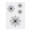 4 x 'Abstract Flower' Temporary Tattoos - Water Resistant, Skin-Safe,