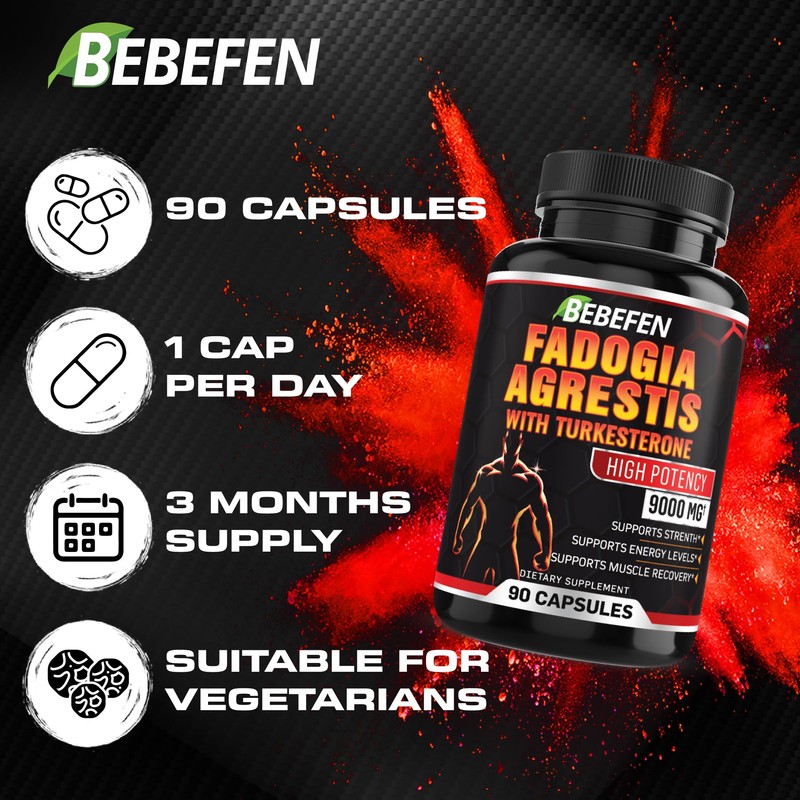 Fadogia Agrestis Extract with Turkestanica for Men 9000mg - 3
