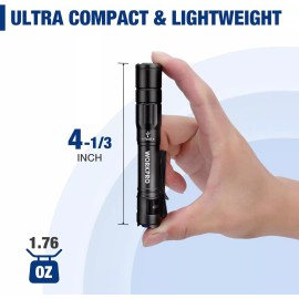WORKPRO Rechargeable Pen Light Mini Flashlight 2 Pk Ultra-Compact EDC Flashlight - Black