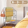 40" H Free Standing Towel Rack with 2 Storage Baskets