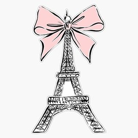 Eiffel Tower Bumper Sticker Vinyl Decal 5 inches