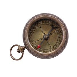 RII Pocket Brass Compass, Nautical Navy Compass for Camping, Travelling, Hiking, Boating, Gift Compass for Graduation, Wedding, Birthday, Anniversary, Mom to Son/Grandson with Engarved Wood Box