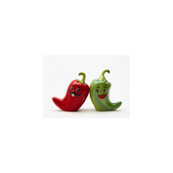 Pacific Giftware 1 X Hot Chili Peppers Magnetic Salt & Pepper Shakers S/P