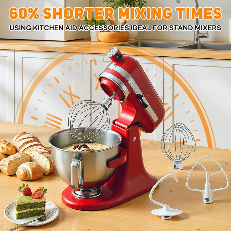 Stand Mixer Attachments 3-Piece Kit -Replace for Kitche.n aid Accessories