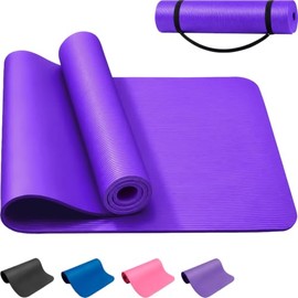 CENTURFIT Tapete Yoga Antiderrapante Pilates Morado10 mm Fabricado con Goma de PVC Superficie Antiderrapante Suave Comodo Excelente para todo tipo de 