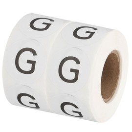 PATIKIL Letter g Inventory Labels, 1 Inch Capital Letter Stickers Self Adhesive Round Circle Coding Dots Labels (2Roll/Total 1000Pcs) for Office, Storage