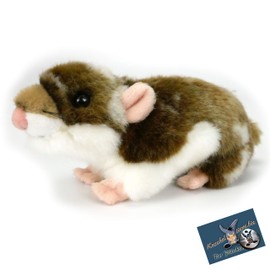 Hamster Cuddly Toy Brown White Gold Hamster Plush Toy * Flowers