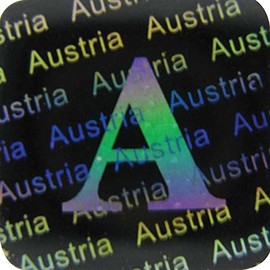 Holographic labels BY EtikettenWorld 12 mm x 12 mm A EW-H-A199-10, Tamper proof, Water proof, Security seal labels (10)