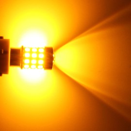 Alla Lighting 39-SMD High Power 2835 Chipsets Super Bright 7507 12496 BAU15S PY21W Amber Yellow LED Bulbs Lamps Replacement for Turn signal Blinker Light