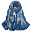 NaSoPerfect Silk Feeling Scarf Large Headscarf Oil Paingting Flower Hair